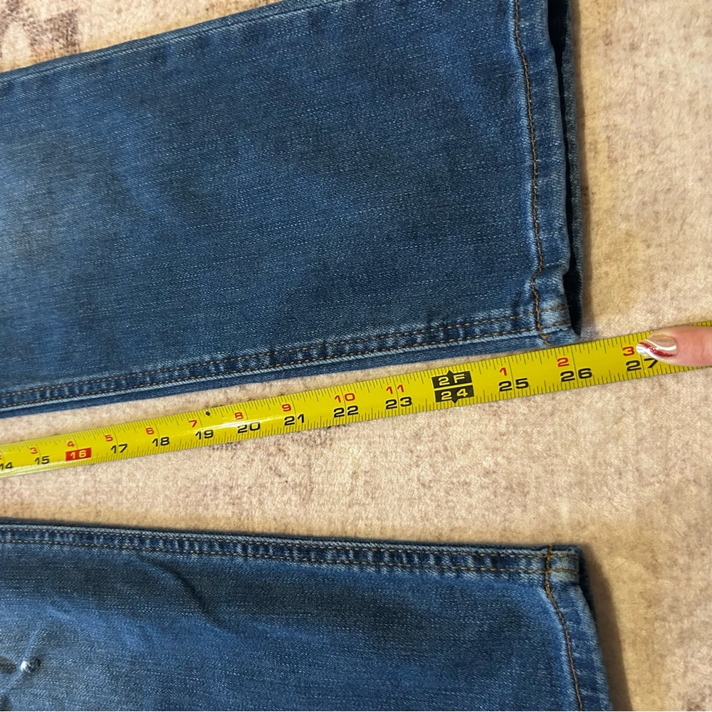 Kut from the Kloth Elizabeth Fab Ab Crop Straight Leg High Rise Blue Jeans Sz 00 - Picture 2 of 6